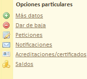 Opciones individuales en colaboradores